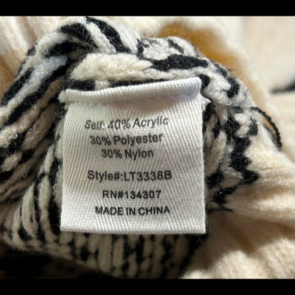 Line & Dot Montana Faire Isle Sweater Cream/Black Size S - NWT - Picture 14 of 16